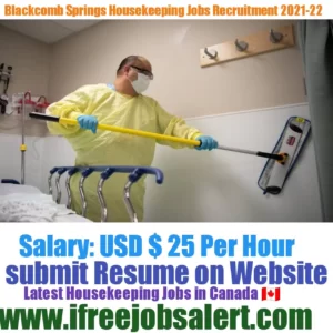 Blackcomb Springs Housekeeping Recruitment 2021-22