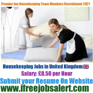 Premier Inn Housekeeping Team Member Recruitment 2021-22