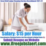 Great Wolf Logde Cleaning Service Recruitment 2021-22