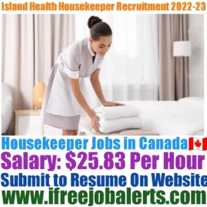Island Health Housekeeping Recruitment 2022-23