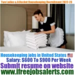 Two Ladies & A Bucket Housekeeping Recruitment 2022-23