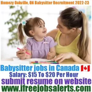Homezy Oakville, ON Babysitter Recruitment 2022-23
