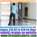 Cleaning by Knight Housekeeping Recruitment 2022-23