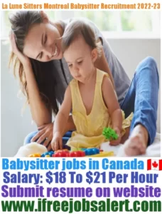 La Lune Sitters Montreal Babysitter Recruitment 2022-23