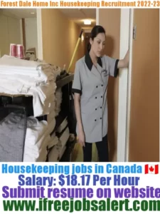 Forest Dale Home Inc Housekeeping Recruitment 2022-23