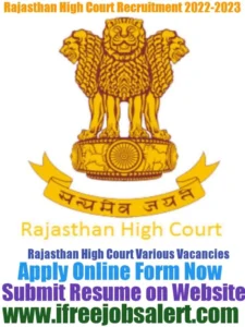 Rajasthan Hc Recruitment 2023
